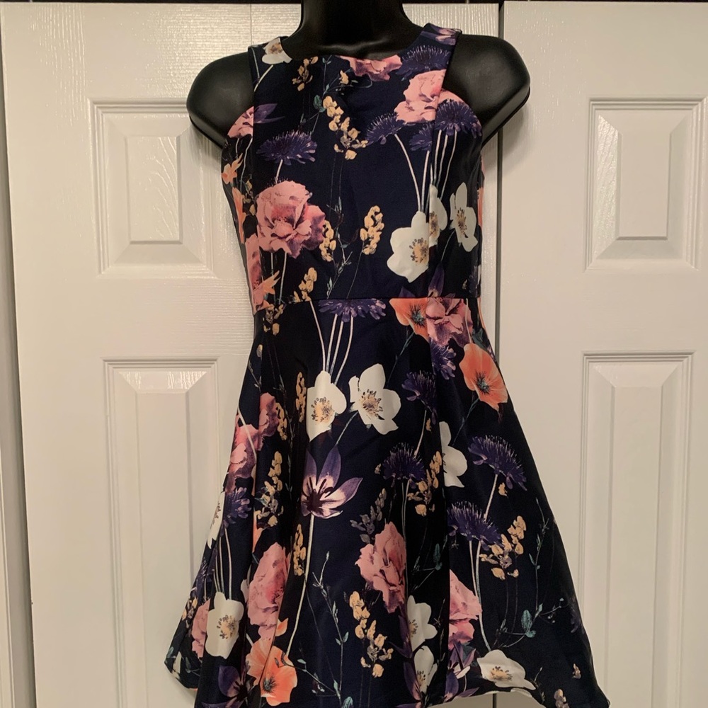 Royal blue base with Flora Dress